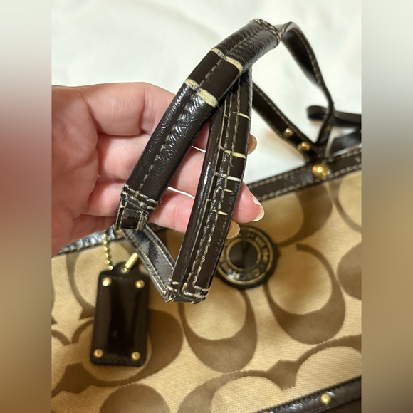 Coach Signature Stripe Studded tote bag Tote - Picture 4 of 6